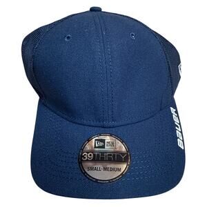 Bauer Hockey New Era 39THIRTY Senior Meshback Cap | Small/Medium | Navy NWT